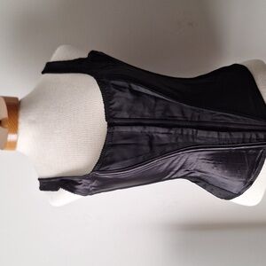 Victoria’s Secret Y2K Black Satin Corset Bustier Top Medium